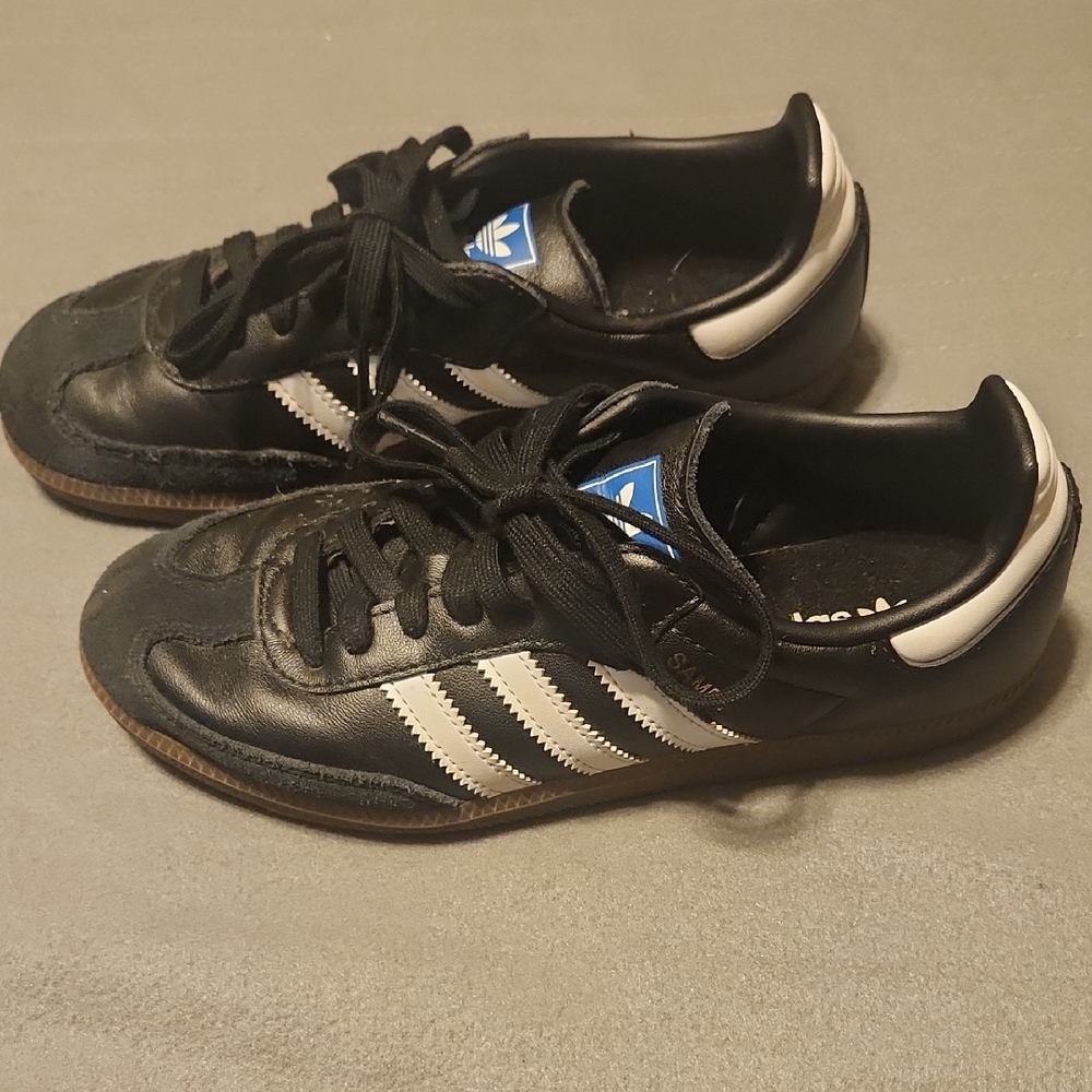 Adidas Black Sneakers with White Stripes